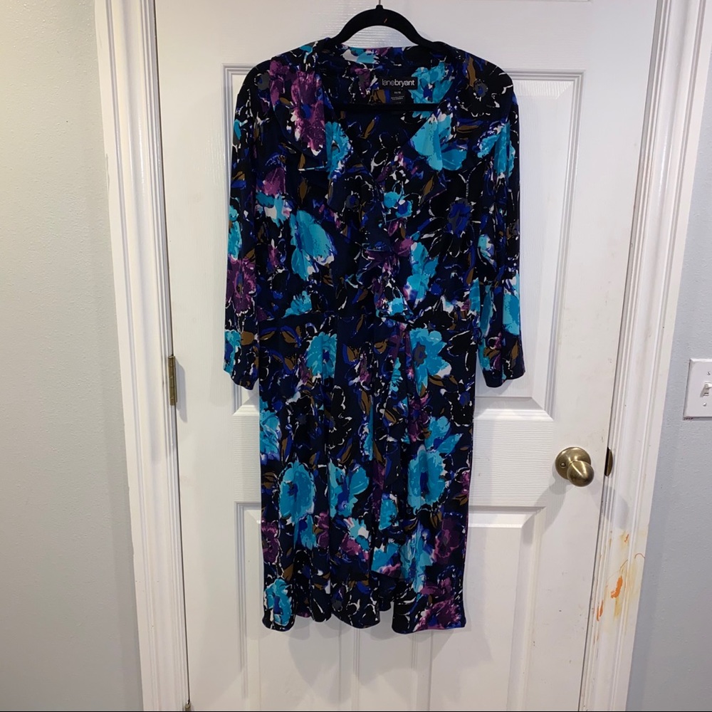 Lane Bryant Floral Wrap Dress - Size 14/16